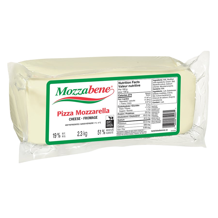 Mozzabene Pizza Mozzarella Block, 2.3 kg - image 1