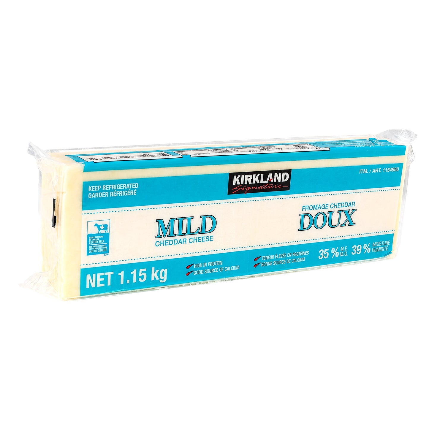 Kirkland Signature Mild White Cheddar Cheese Block, 1.15 kg - image 1