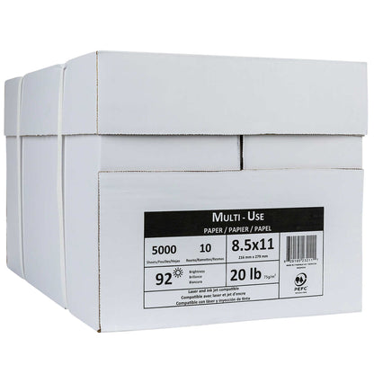 Xerographic letter-sized printer paper, 8.5 in. x 11 in., 92 Bright, 20 lb. - image 1