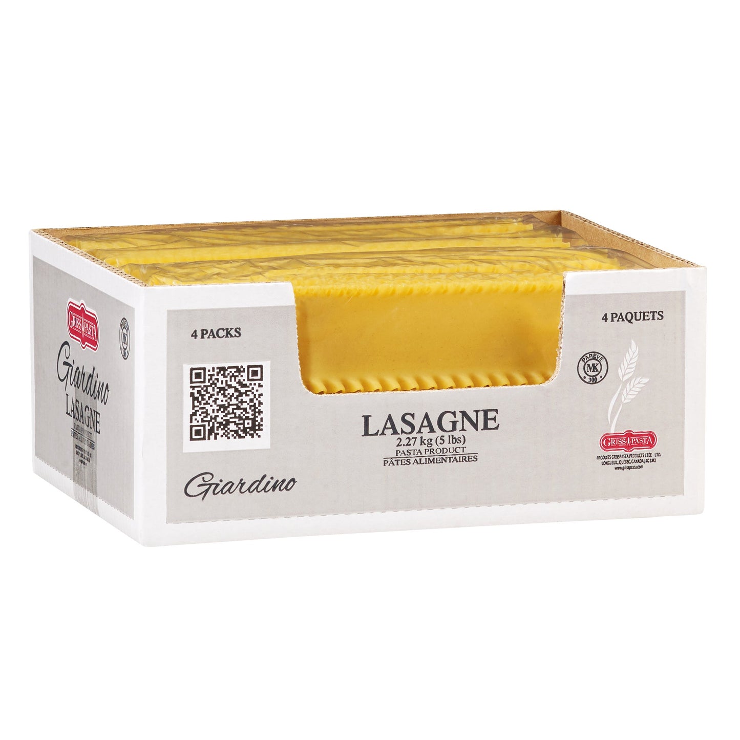 Griss Pasta Giardino Lasagna Sheets 10 in, 2.27 kg - image 1