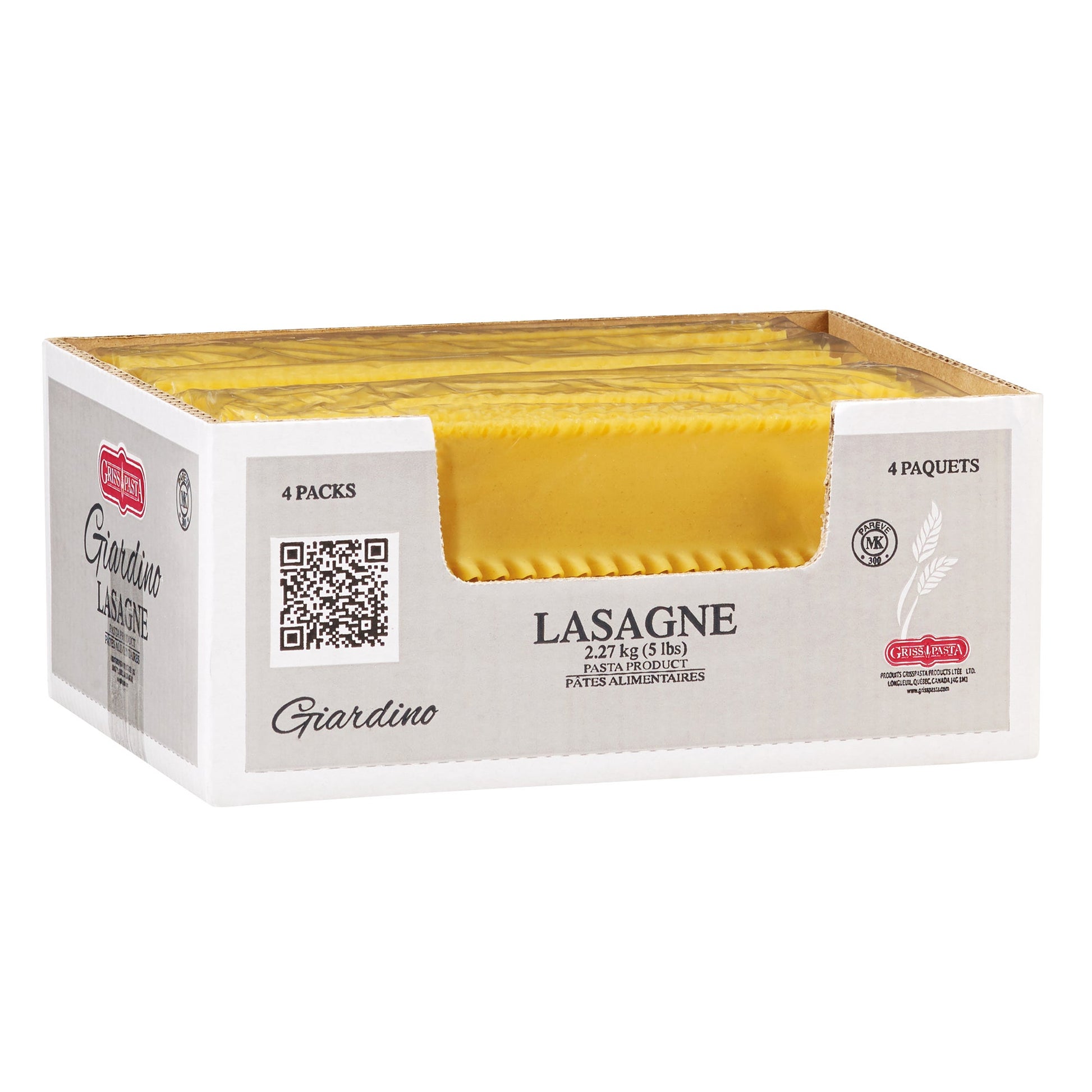 Griss Pasta Giardino Lasagna Sheets 10 in, 2.27 kg - image 1