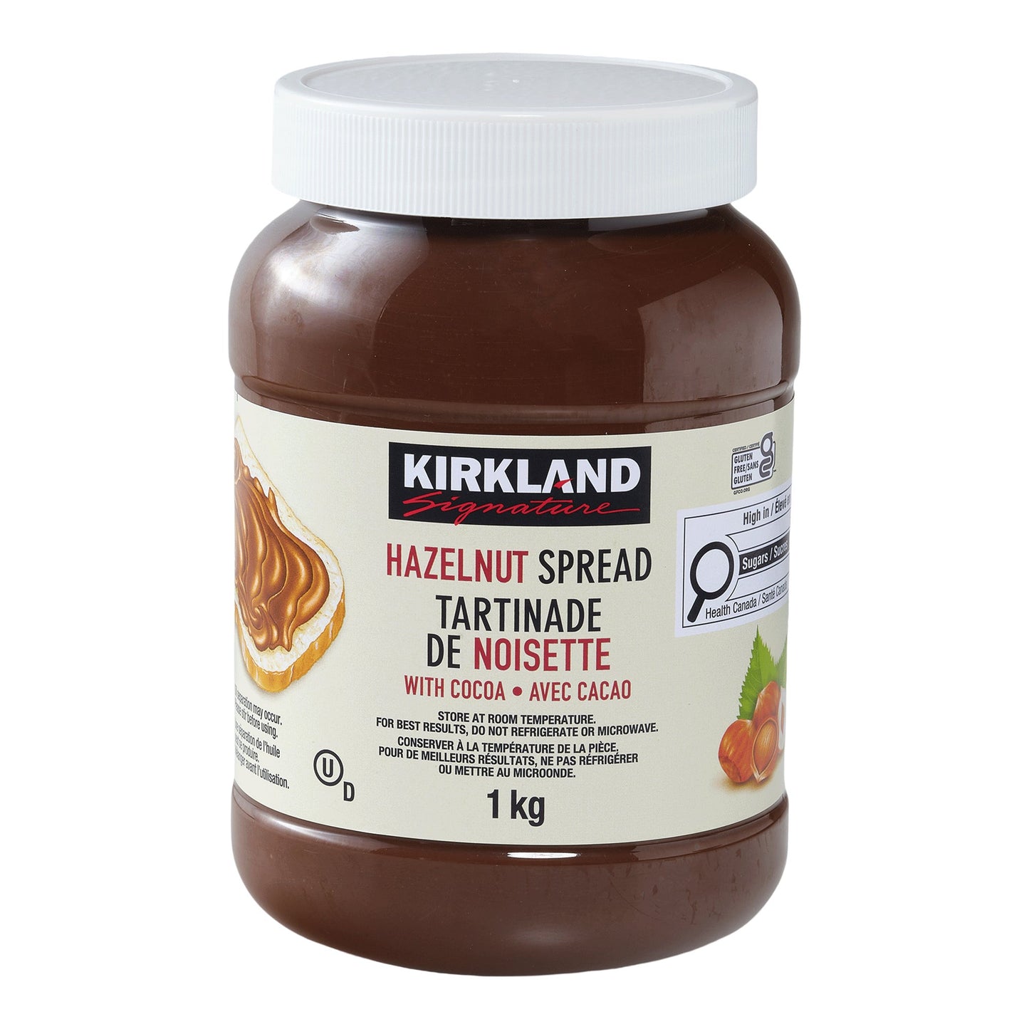 Kirkland Signature Hazelnut Spread, 2 × 1 kg - image 2