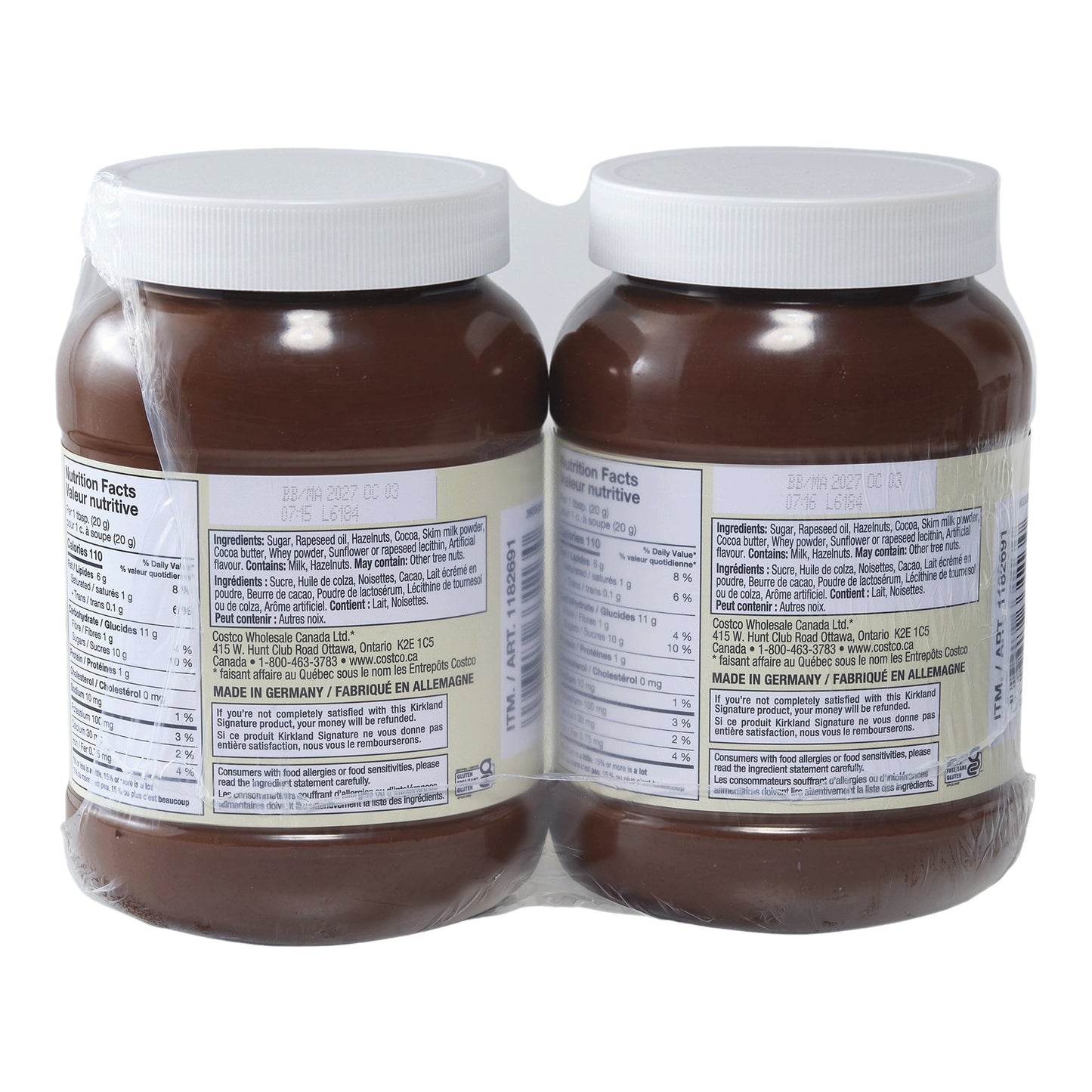 Kirkland Signature Hazelnut Spread, 2 × 1 kg - image 5