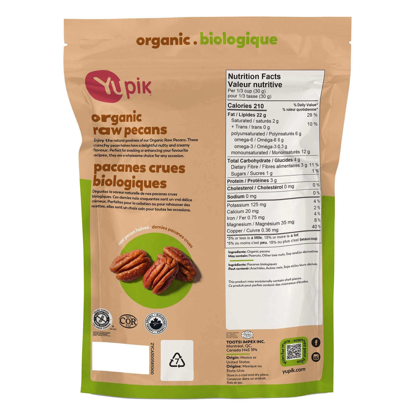 Yupik Organic Pecans, 2 × 1 kg - image 2