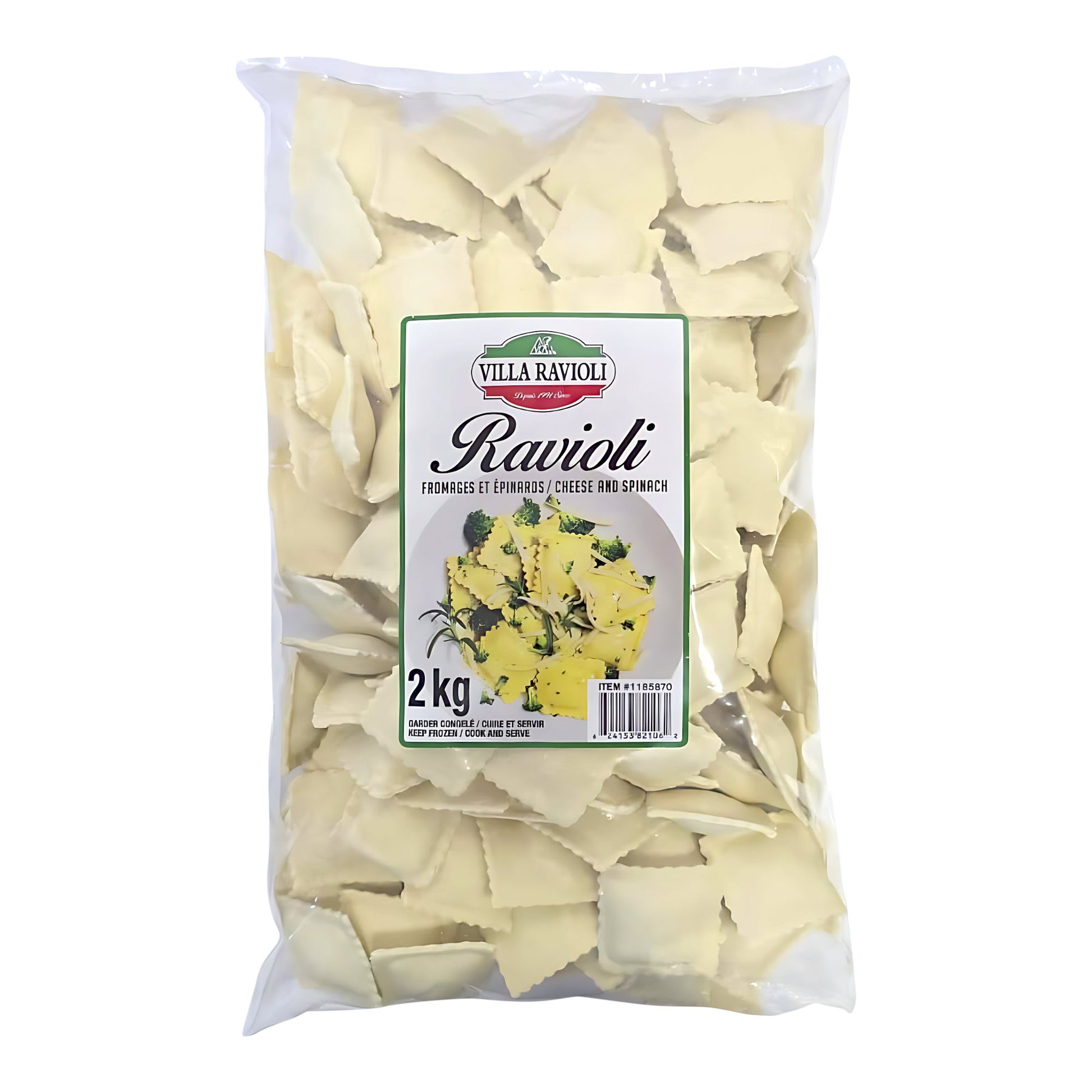 Villa Ravioli Frozen Cheese and Spinach Ravioli, 2 kg - image 1