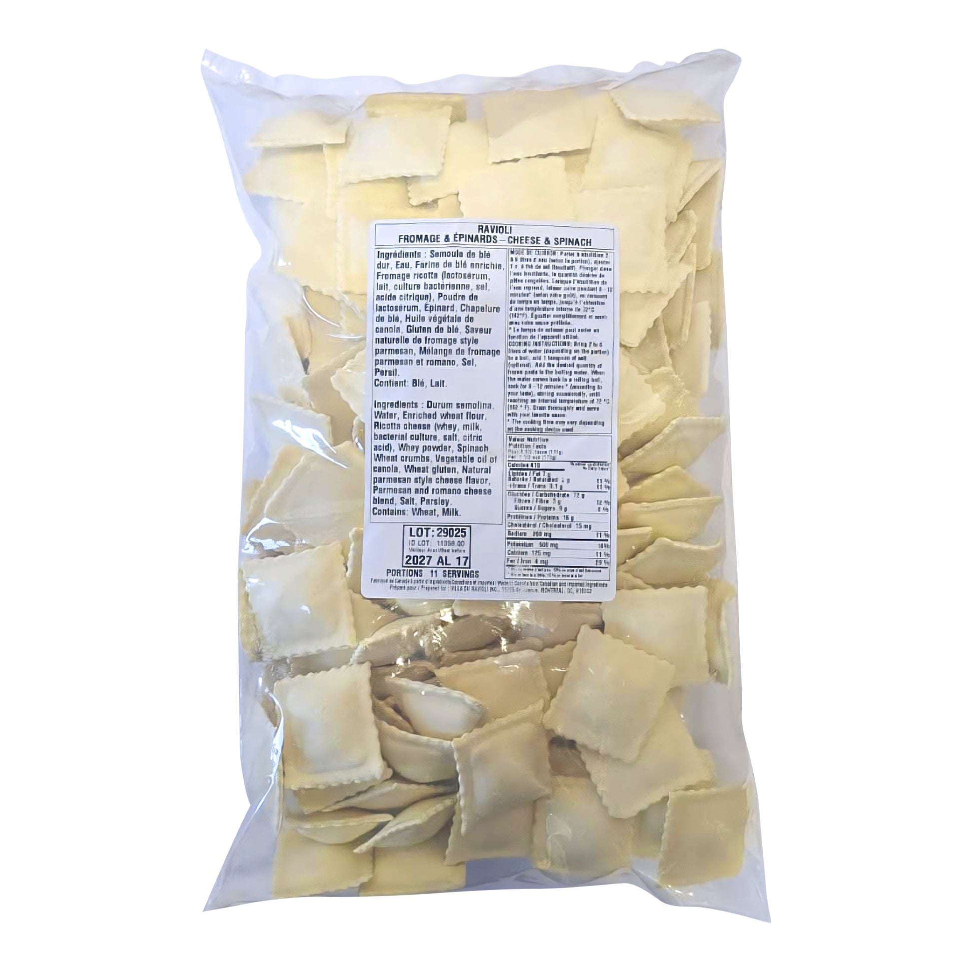 Villa Ravioli Frozen Cheese and Spinach Ravioli, 2 kg - image 2