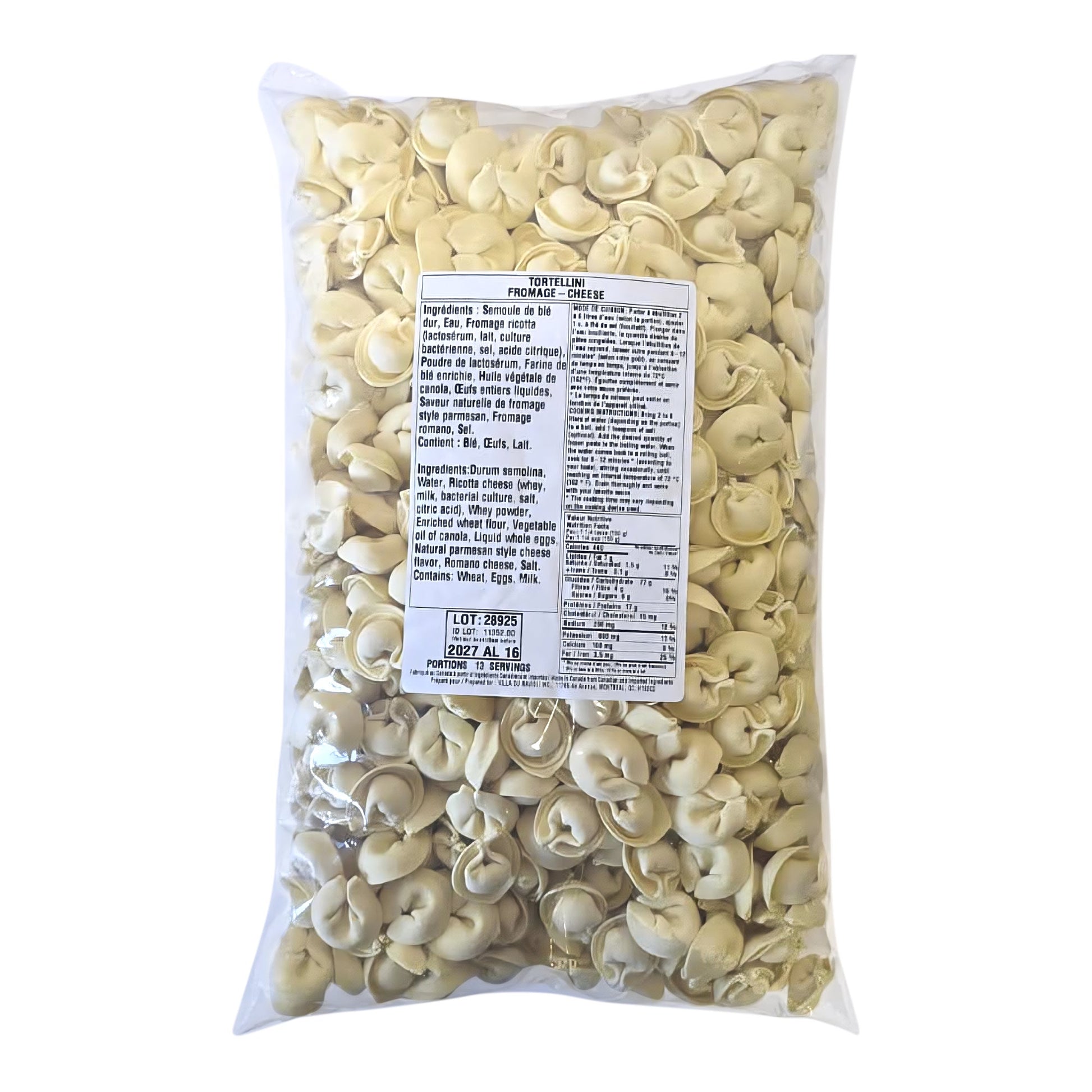Villa Ravioli Frozen Cheese Tortellini, 2 kg - image 3