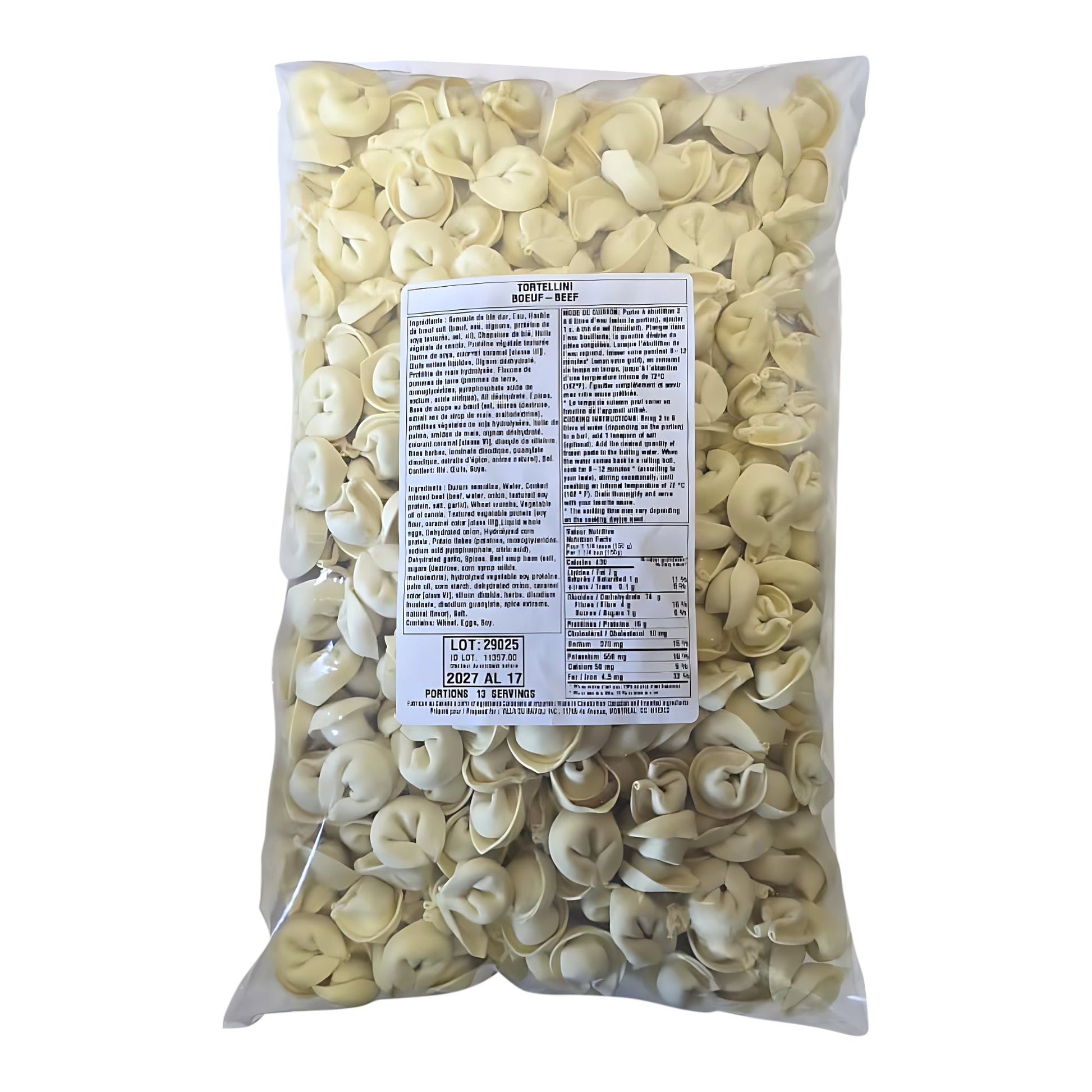 Villa Ravioli Frozen Beef Tortellini, 2 kg - image 3