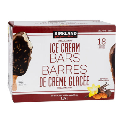 Kirkland Signature Chocolate Almond Ice Cream Bars, 18 x 91 mL - image 3