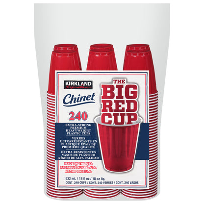 Kirkland Signature The Big Red Cup 18-oz Heavyweight Plastic Cold Cups, Pack of 240 - image 2