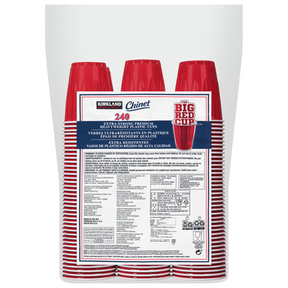 Kirkland Signature The Big Red Cup 18-oz Heavyweight Plastic Cold Cups, Pack of 240 - image 3