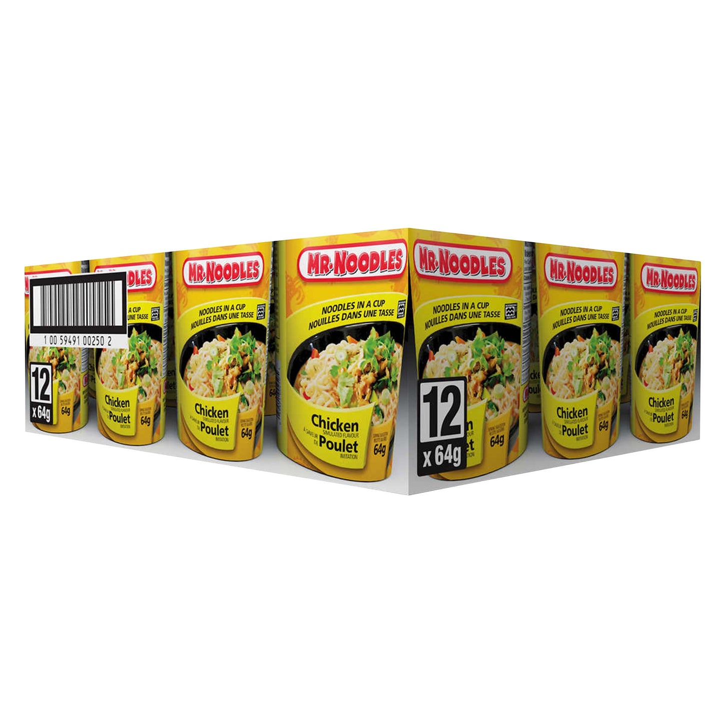 Mr. Noodles Chicken Flavour Cups Instant Noodles, 12 x 64 g - image 2