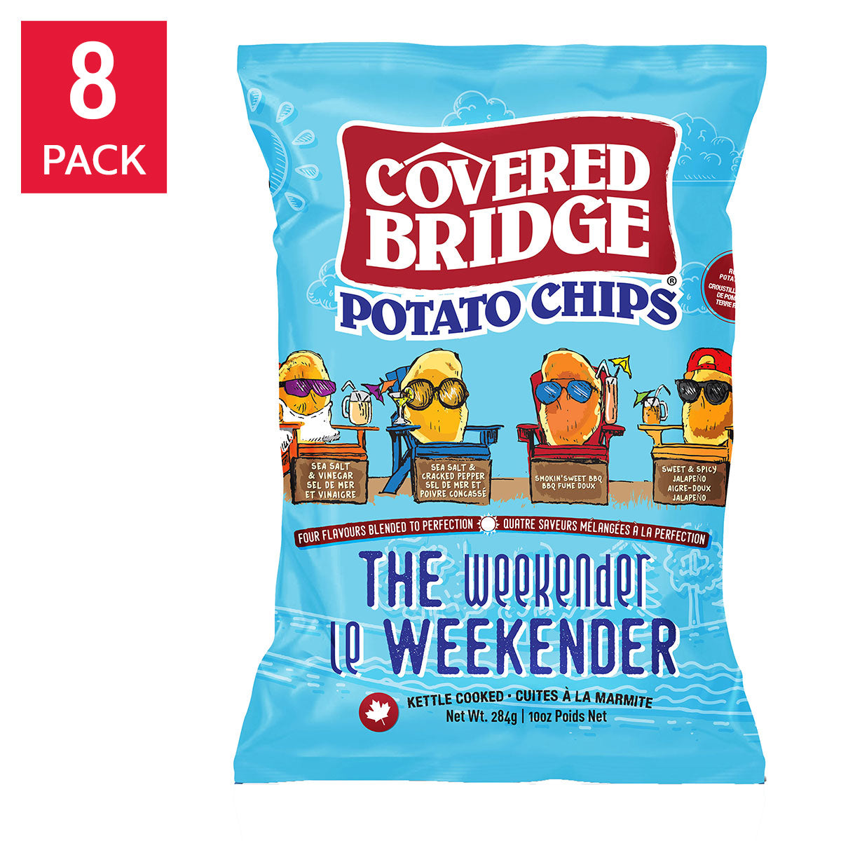 Covered Bridge The Weekender Potato Chips, 8 × 284 g - image 1