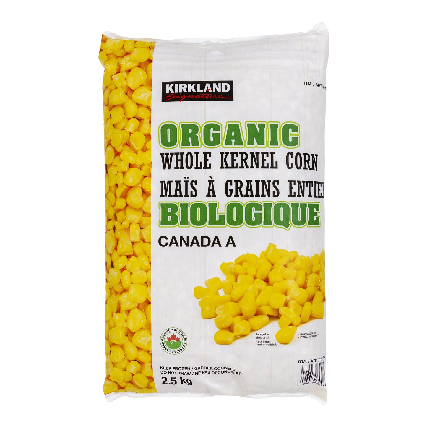 Kirkland Signature Frozen Organic Corn, 2.5 kg - image 1