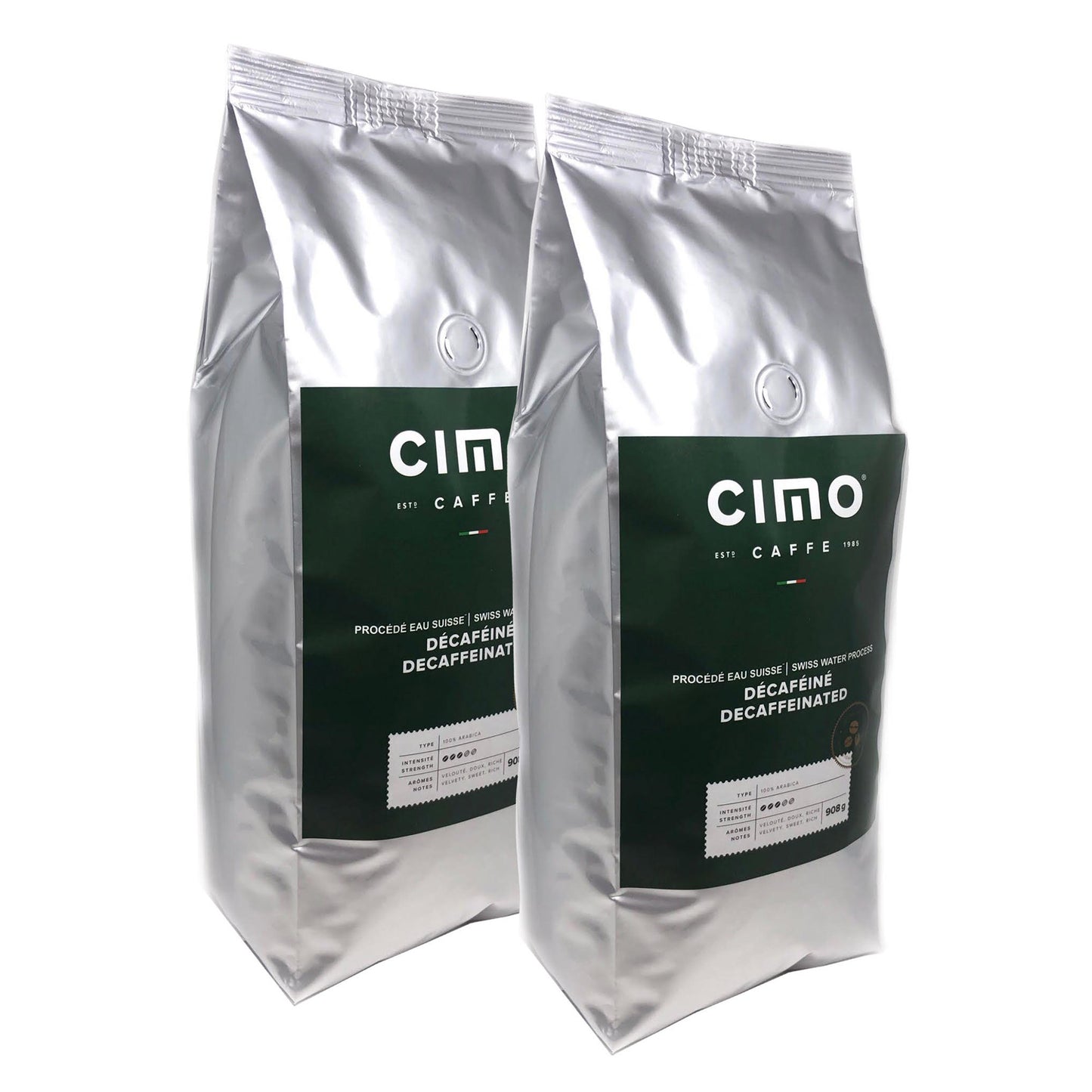 Caffe Cimo Swiss Water Process Decaf Whole Beans, 2 x 908 g - image 1