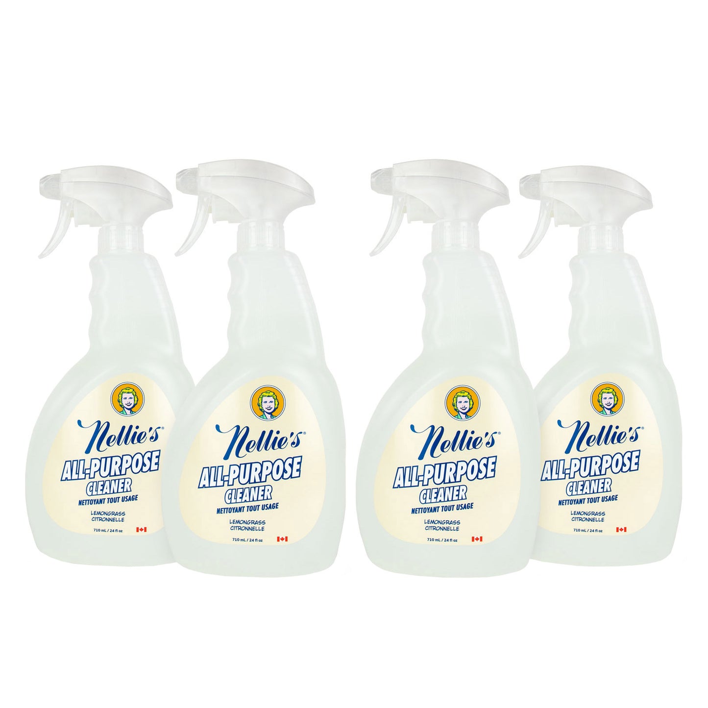 Nellie's All-Purpose Spray Cleaner, Lemongrass Scent, 4 x 719 ml (24 oz) - image 1