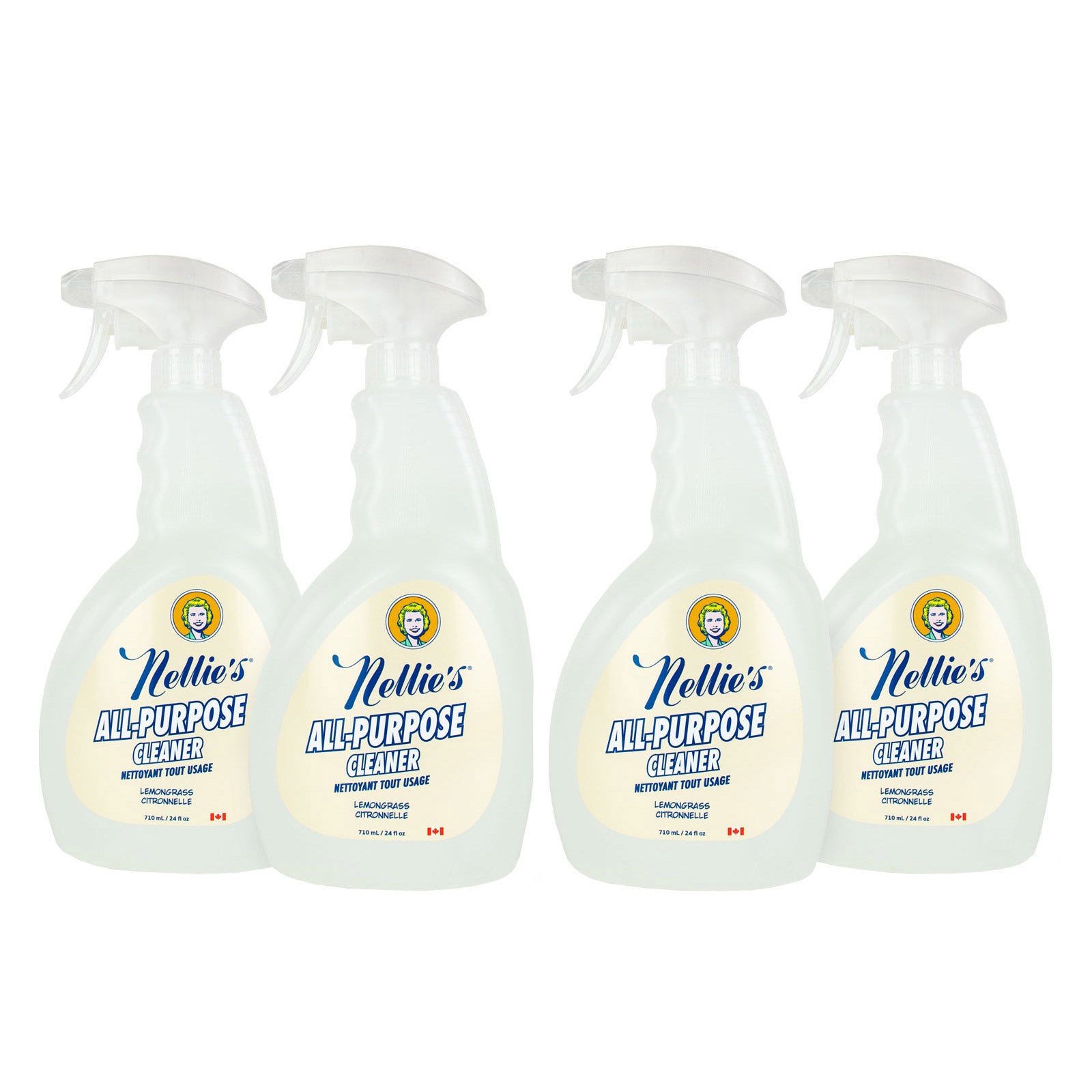Nellie's All-Purpose Spray Cleaner, Lemongrass Scent, 4 x 719 ml (24 oz) - image 1