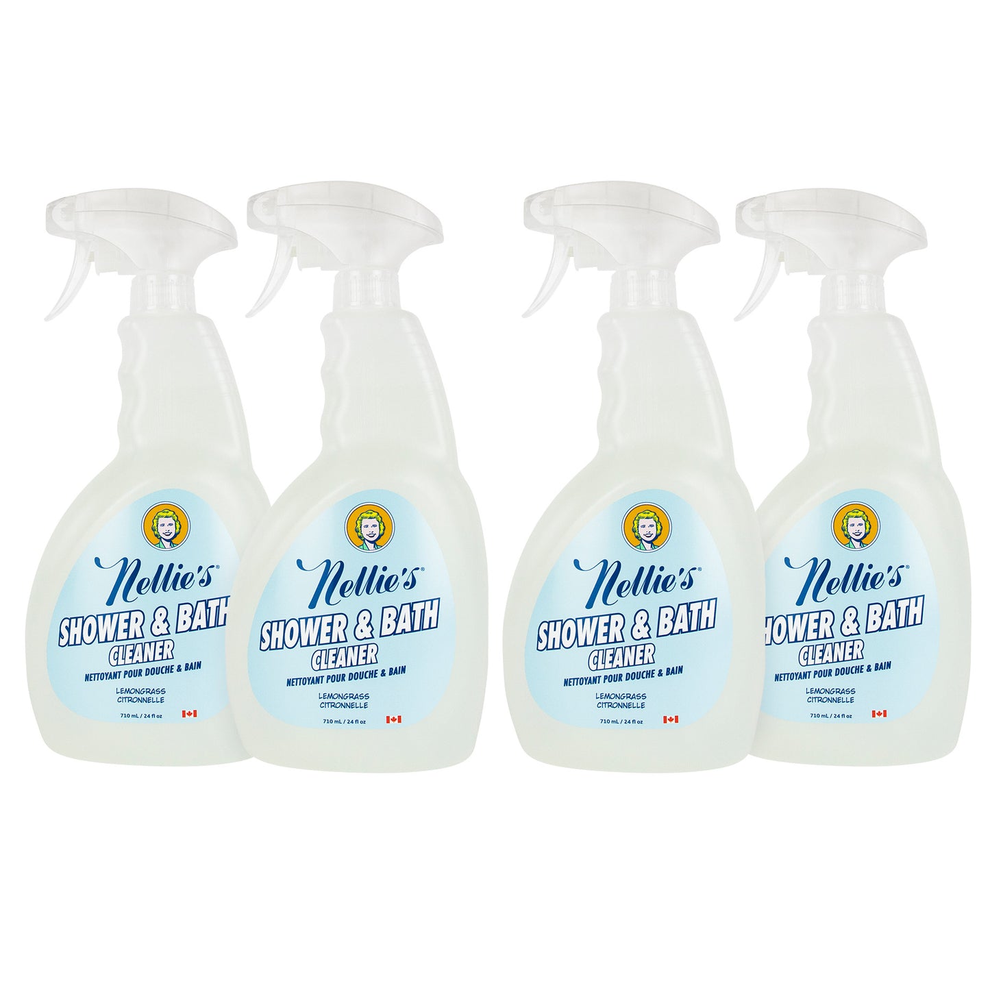 Nellie's Shower and Bath Cleaner 710 ml, 4-pack - image 1
