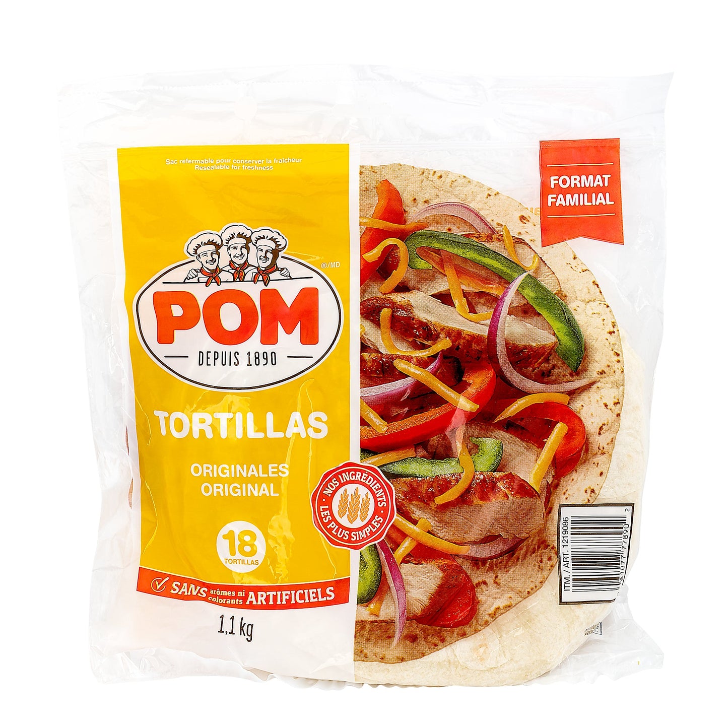 POM 10-in Original Tortillas, Pack of 18 - image 1