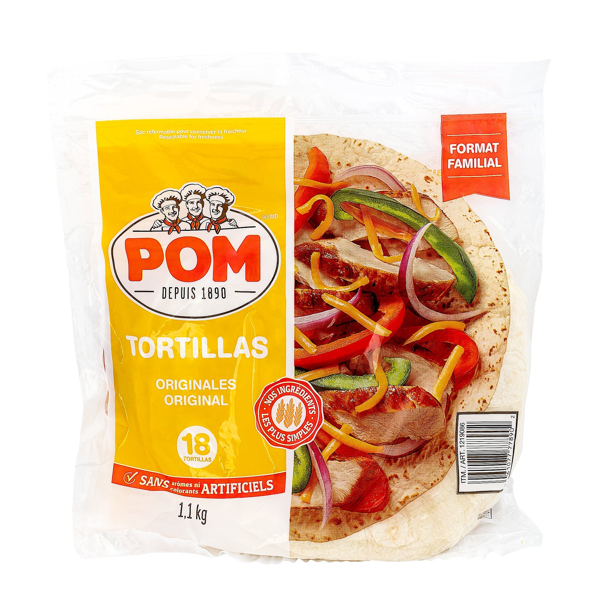 POM 10-in Original Tortillas, Pack of 18 - image 1