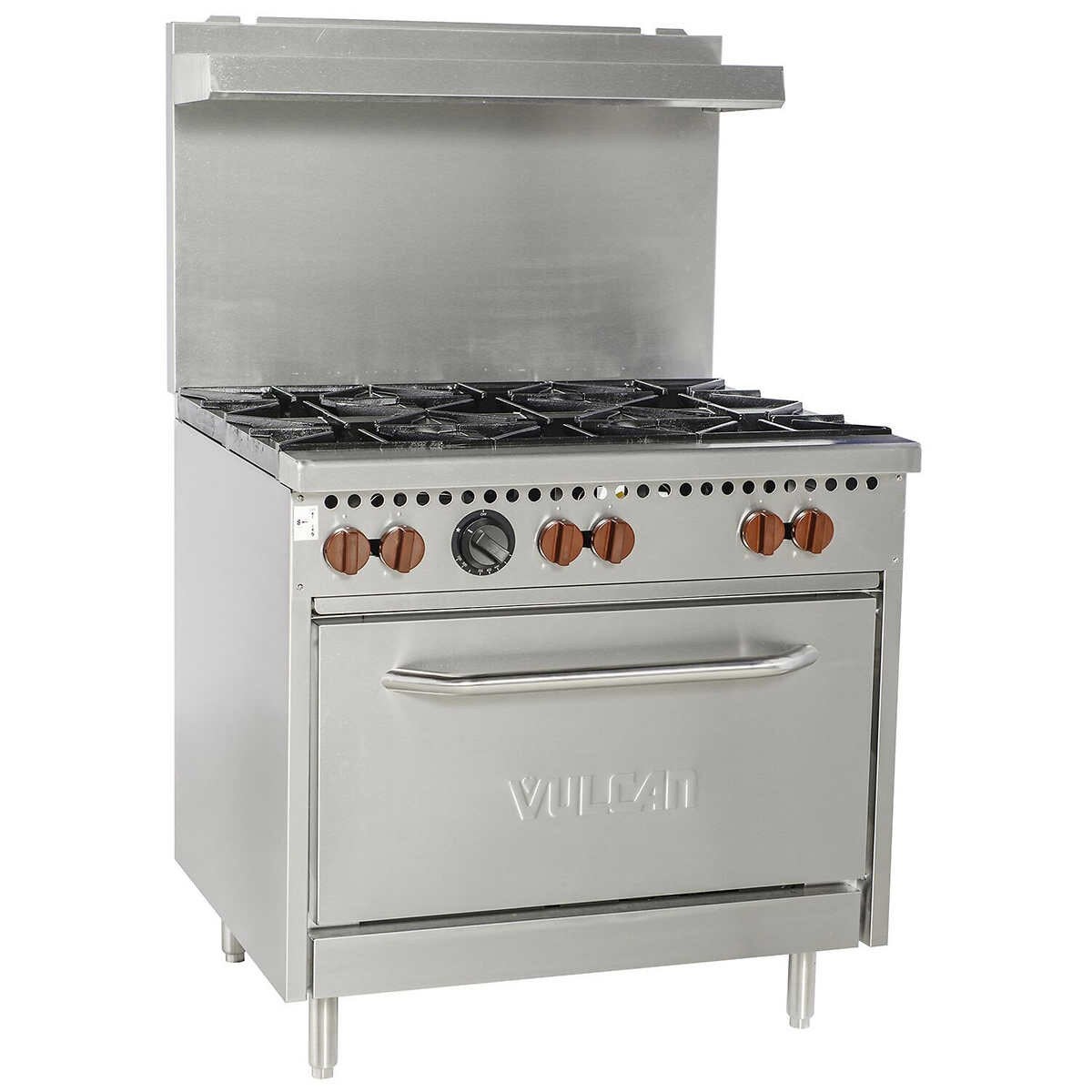 Vulcan 36 in 6-burner Stainless-steel Freestanding Commercial Gas Range - image 1