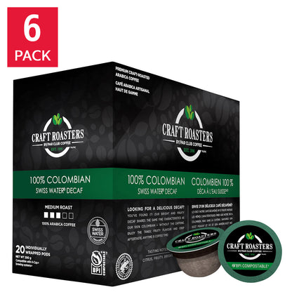 Club Coffee Craft Roasters Colombian Decaf K-Cup Pods, 120-count - image 1