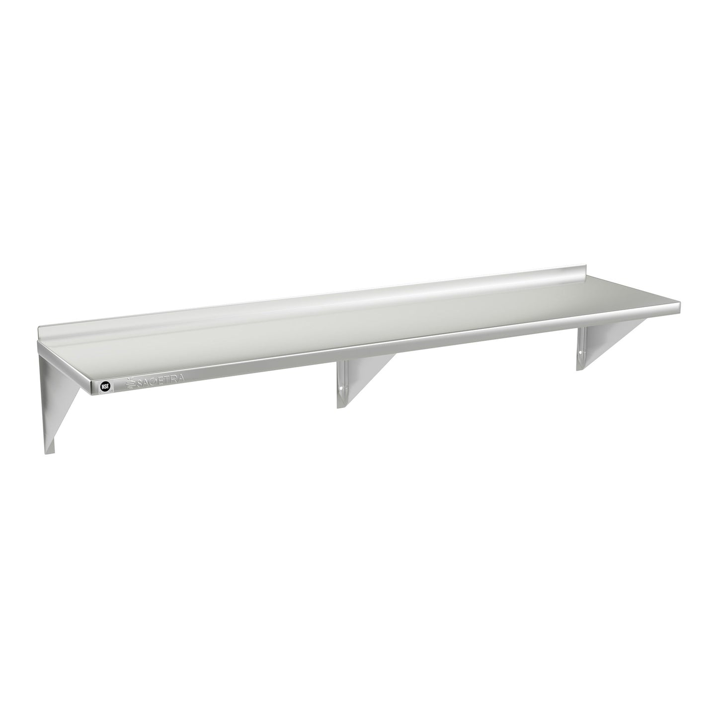 Sagetra Stainless Steel Wall Shelf, 12in × 48in - image 1