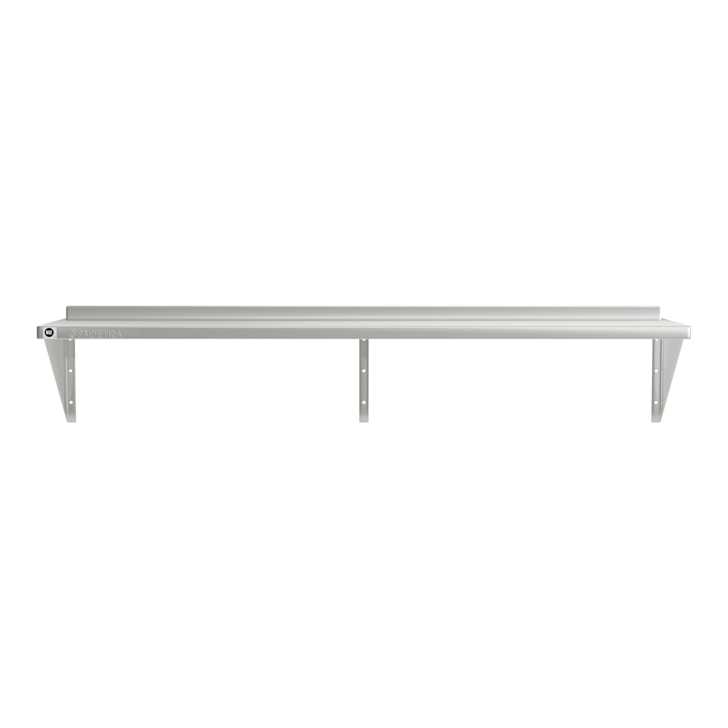 Sagetra Stainless Steel Wall Shelf, 12in × 48in - image 2