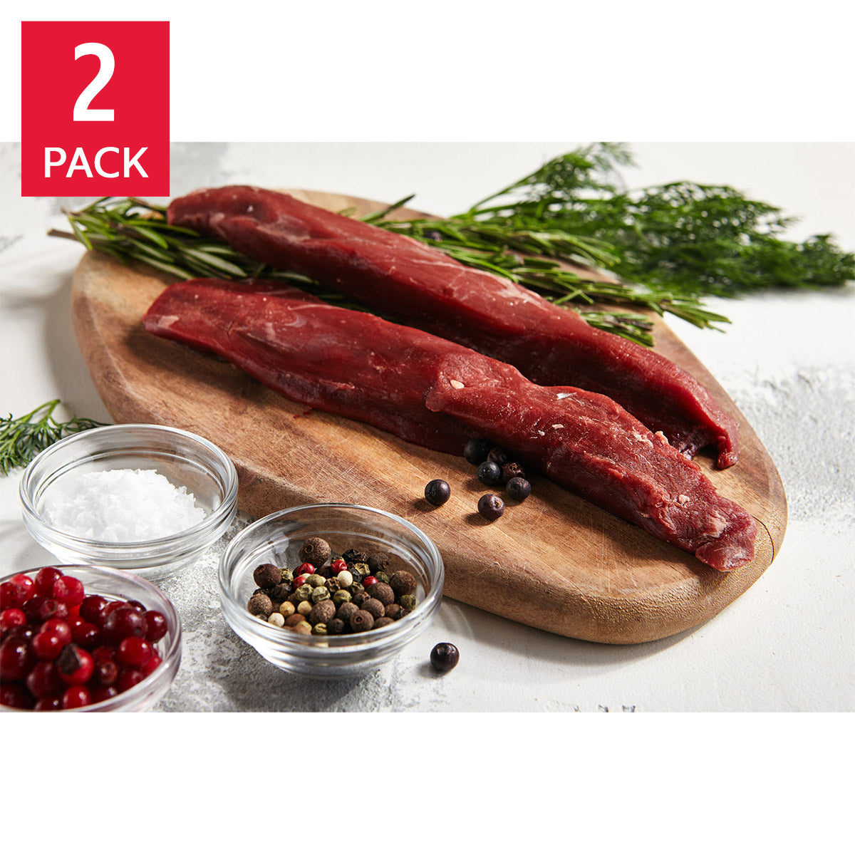 Northfork Meats - Venison Tenderloin 350 g (12.3 oz) x 4 tenderloins - image 1