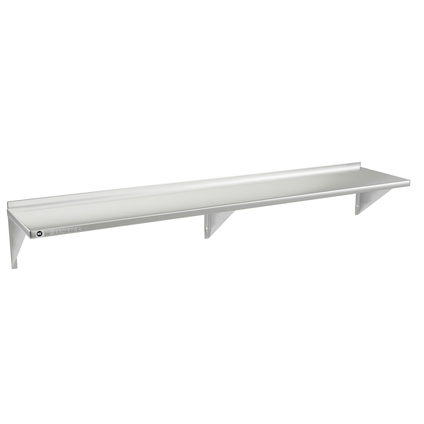 Sagetra Stainless Steel Wall Shelf, 12in × 60in - image 1