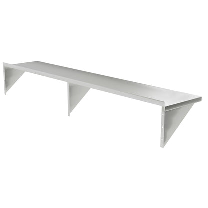 Sagetra Stainless Steel Wall Shelf, 12in × 60in - image 2