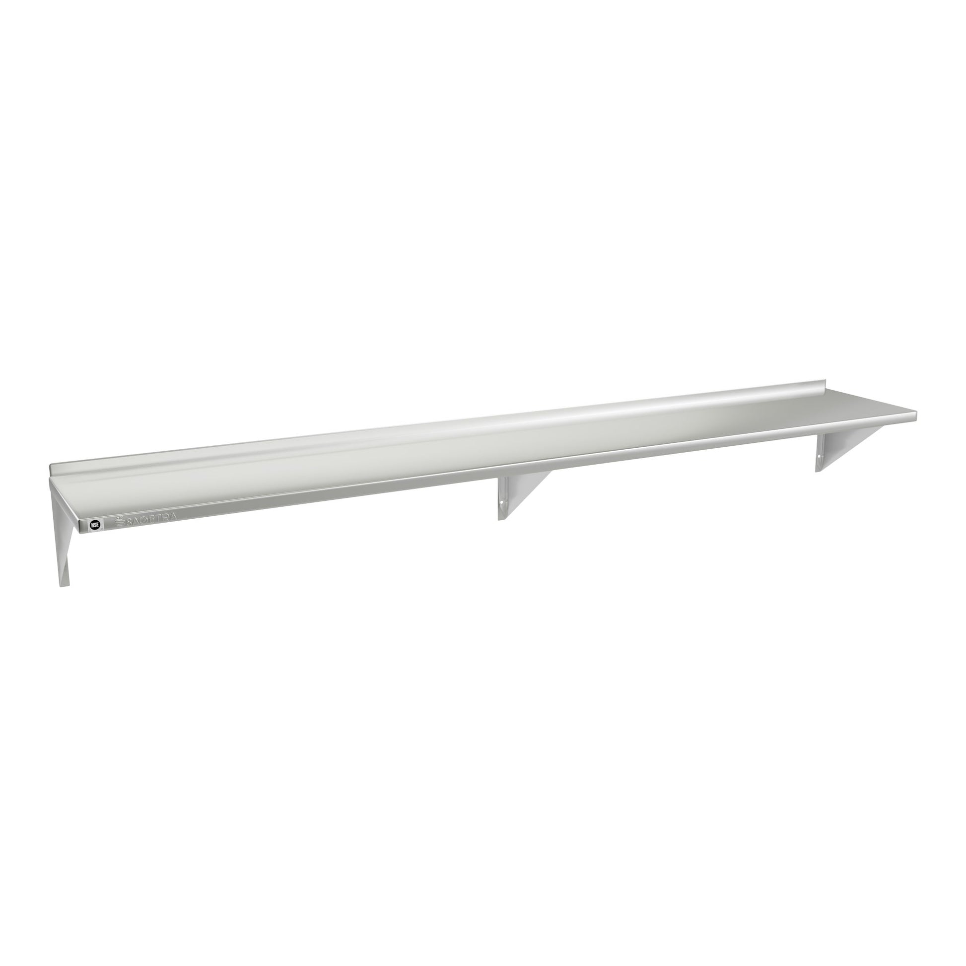 Sagetra Stainless Steel Wall Shelf, 12in × 72in - image 1