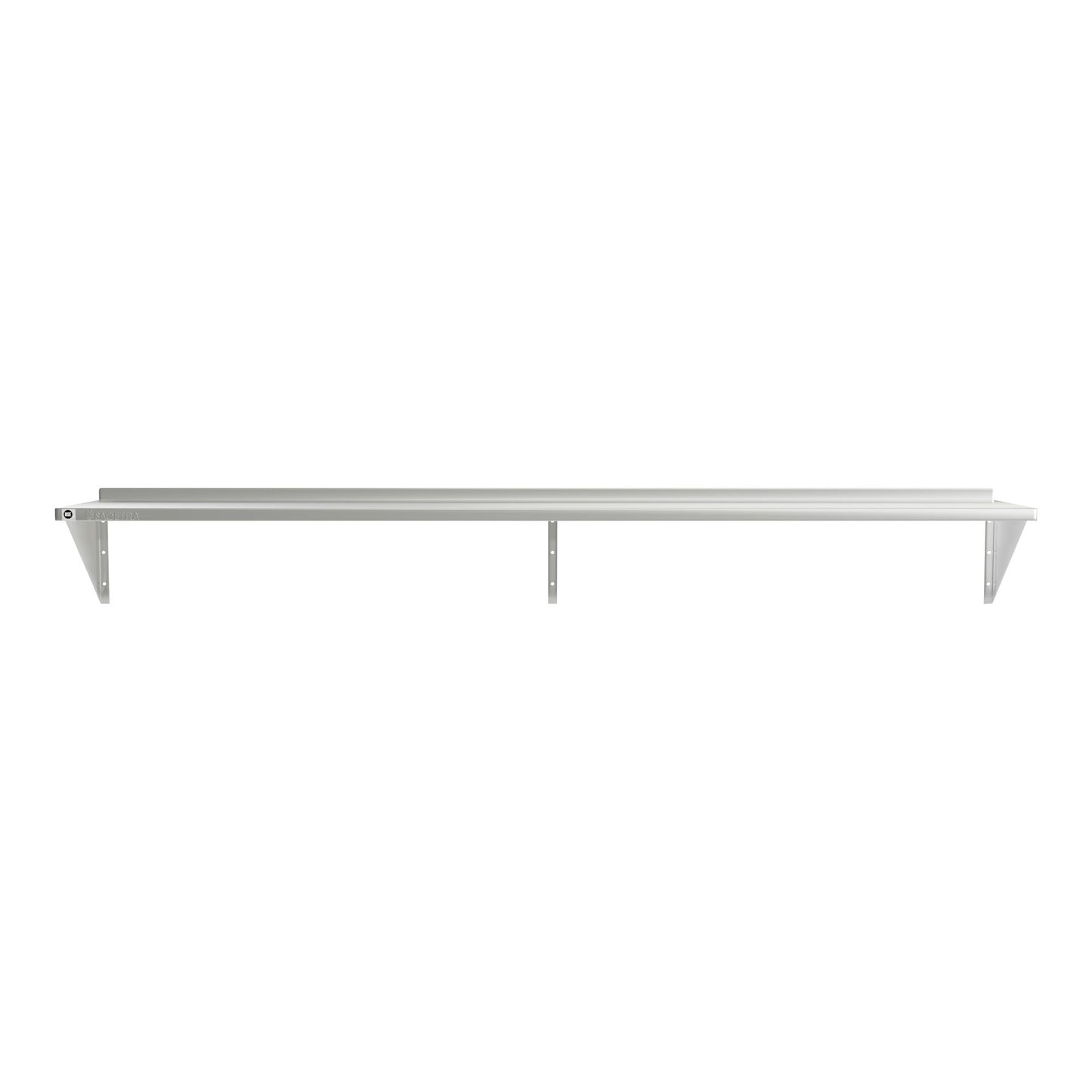 Sagetra Stainless Steel Wall Shelf, 12in × 72in - image 4