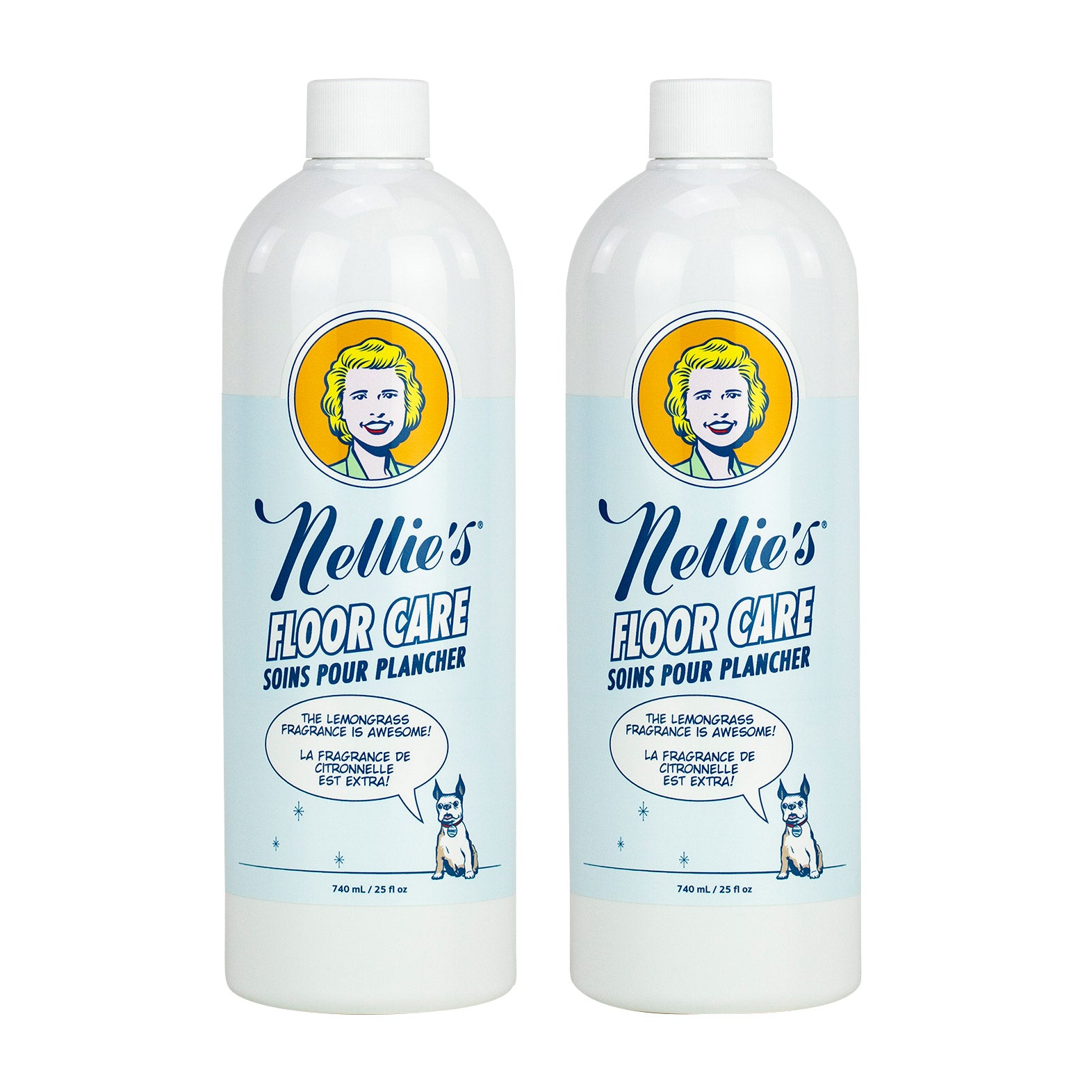 Nellie's Floor Care Cleaner, Lemongrass Scent, 2 x 740 ml (25 oz) - image 1