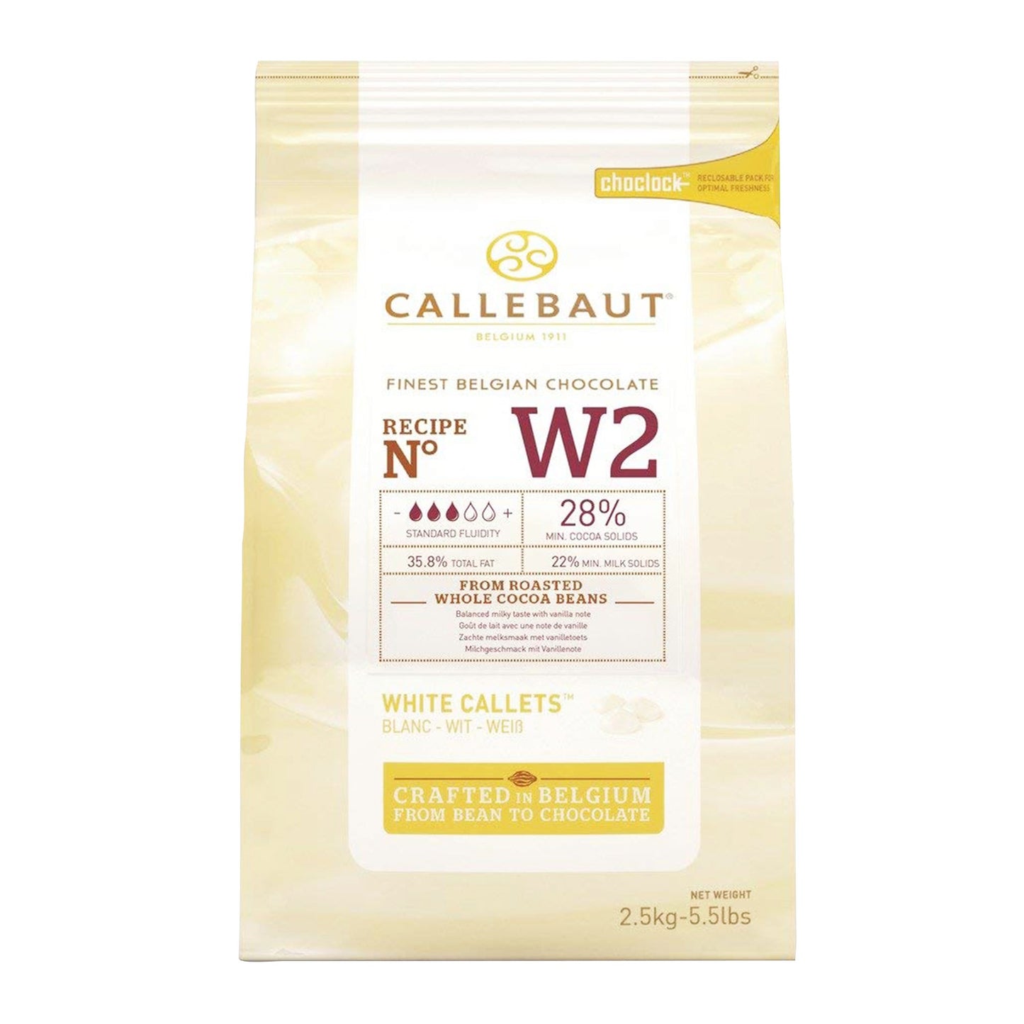 Callebaut White Belgian Chocolate Callets, 2.5 kg - image 1