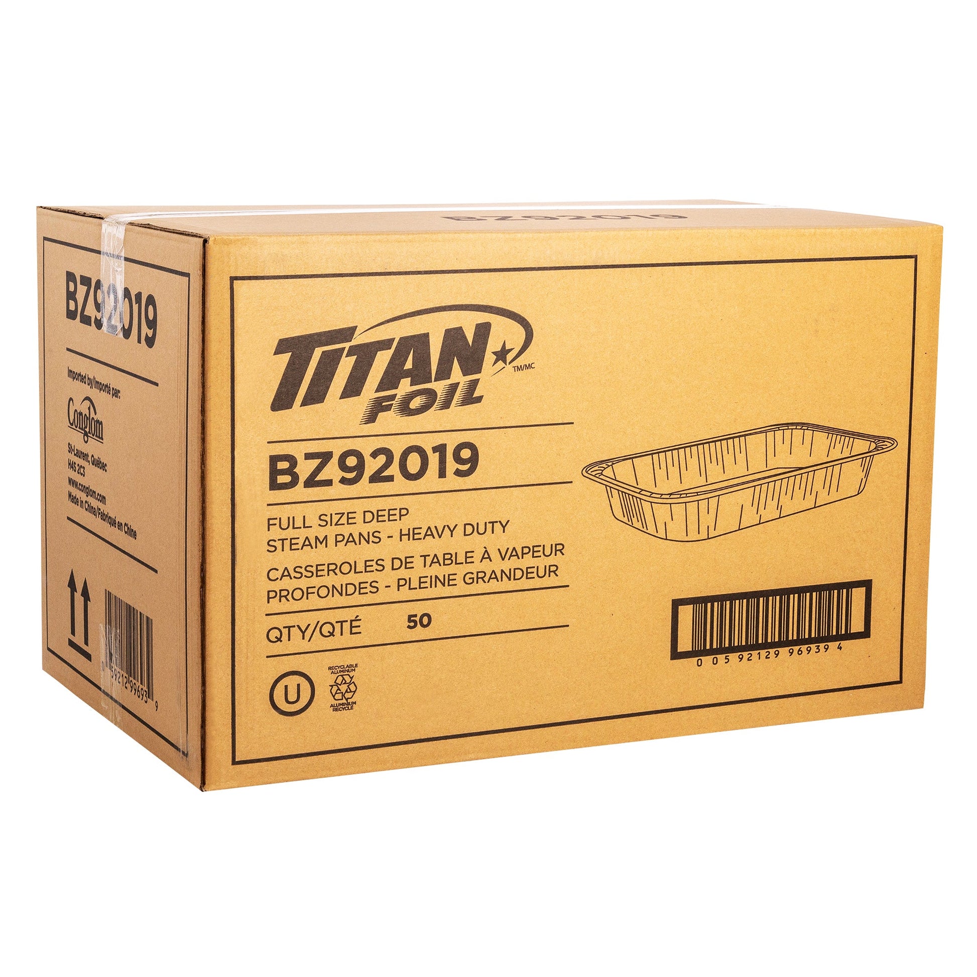 Titan Aluminum Full Steam Pans, Pack of 50 - image 2