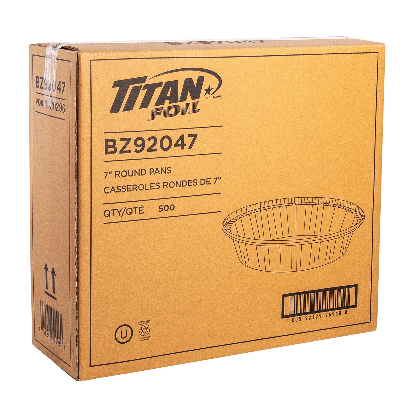 Titan 7-in Round Aluminum Containers, Pack of 500 - image 2
