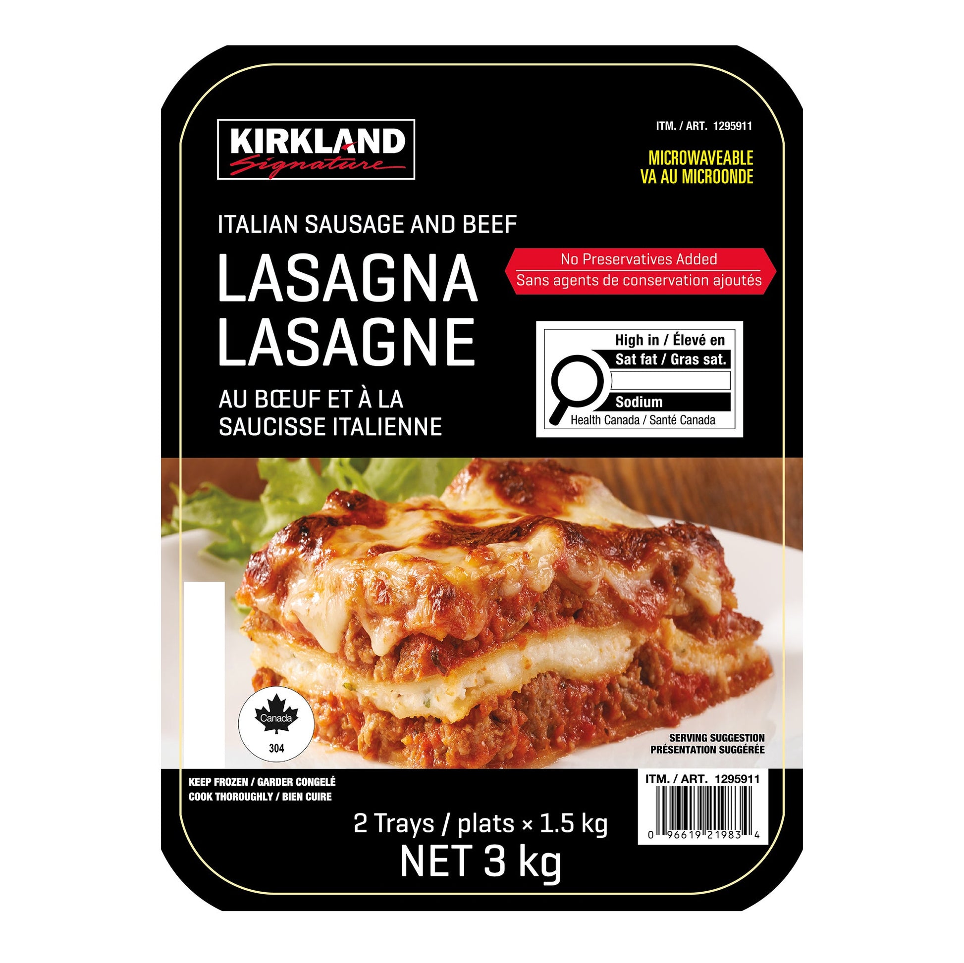 Kirkland Signature Lasagna, 3 kg - image 1