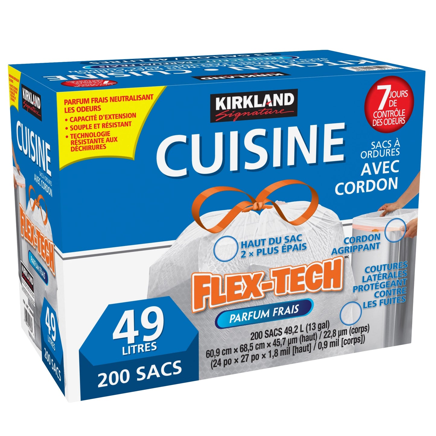 Kirkland Signature Scented Drawstring Kitchen Bags, Pack of 200 - image 1
