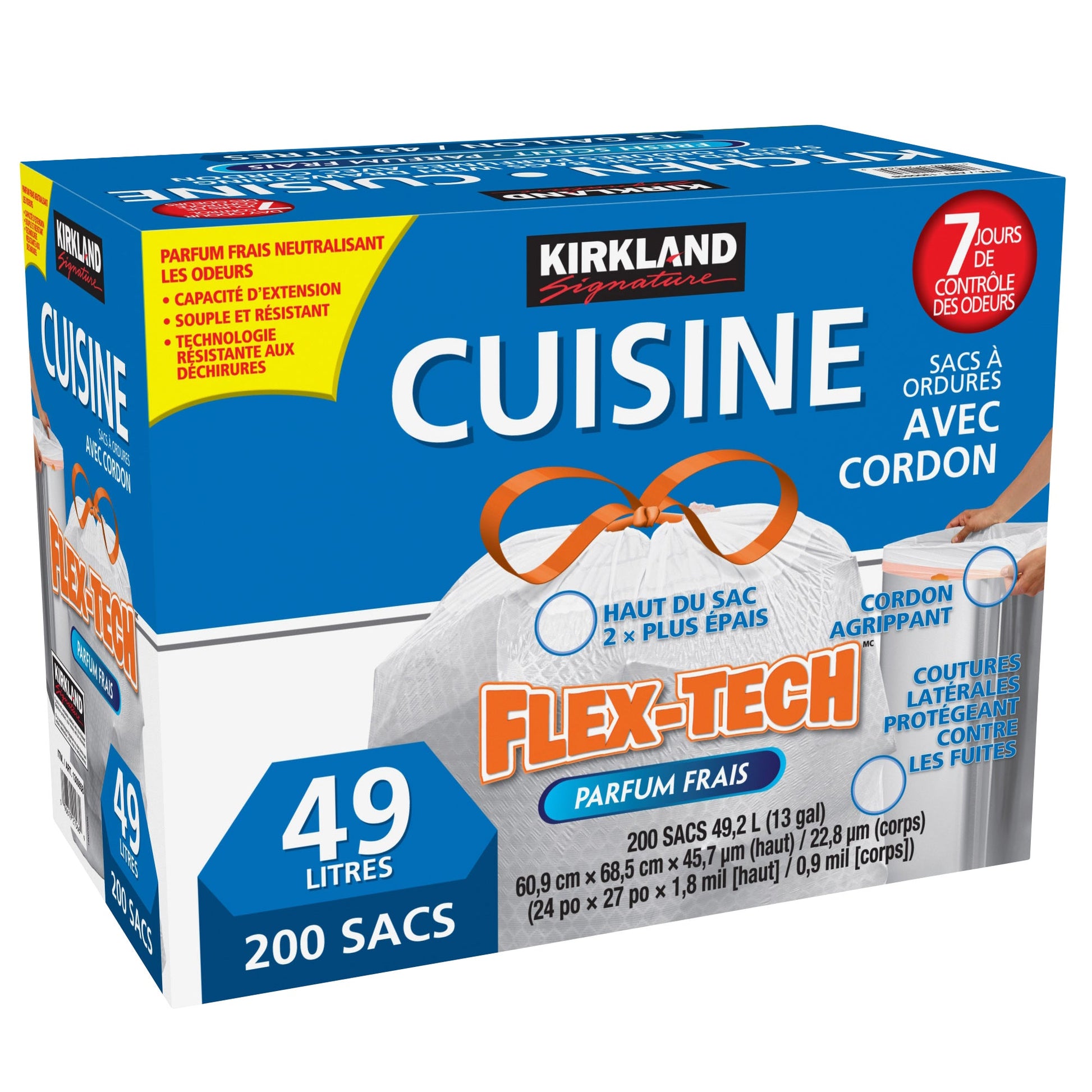 Kirkland Signature Scented Drawstring Kitchen Bags, Pack of 200 - image 1