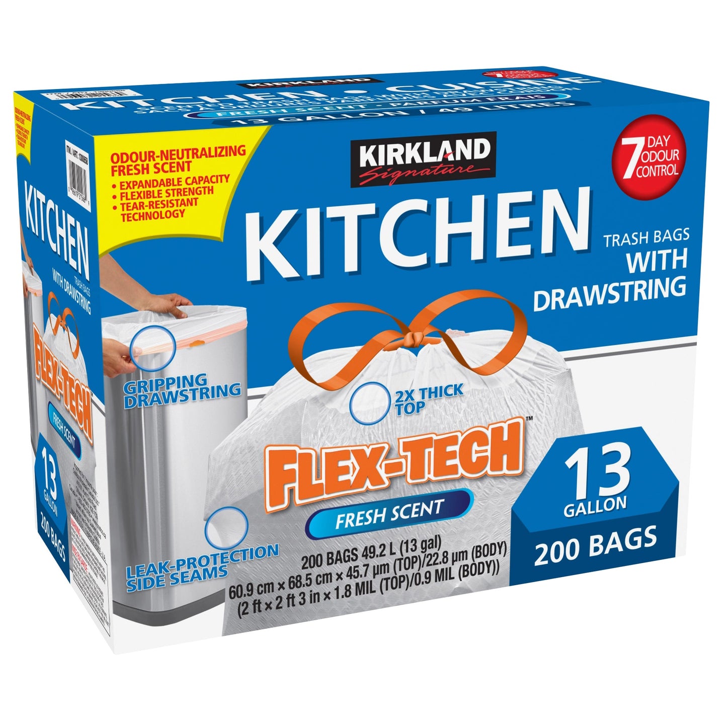 Kirkland Signature Scented Drawstring Kitchen Bags, Pack of 200 - image 2