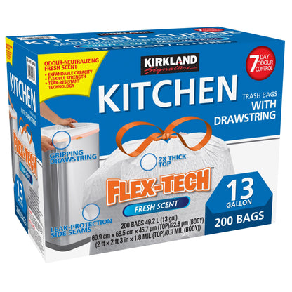 Kirkland Signature Scented Drawstring Kitchen Bags, Pack of 200 - image 2