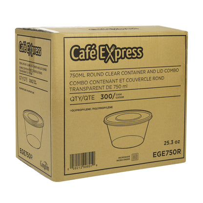 Café Express 25-oz Round Containers with Lids, Pack of 300 - image 2