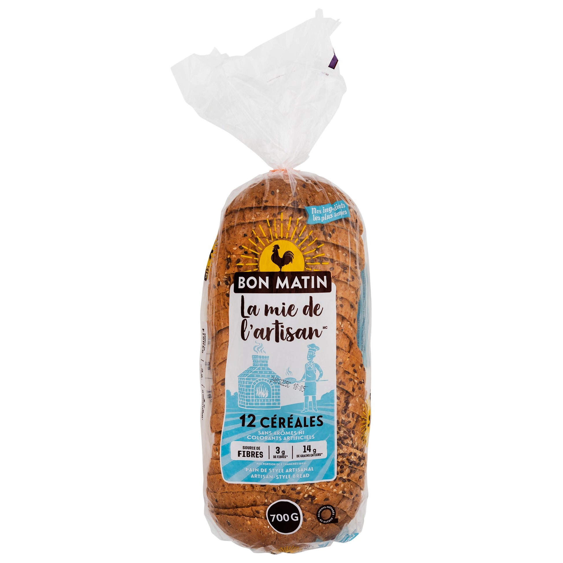 Bon Matin Artisan-Style 12 Grain Bread, 2 × 700 g - image 1
