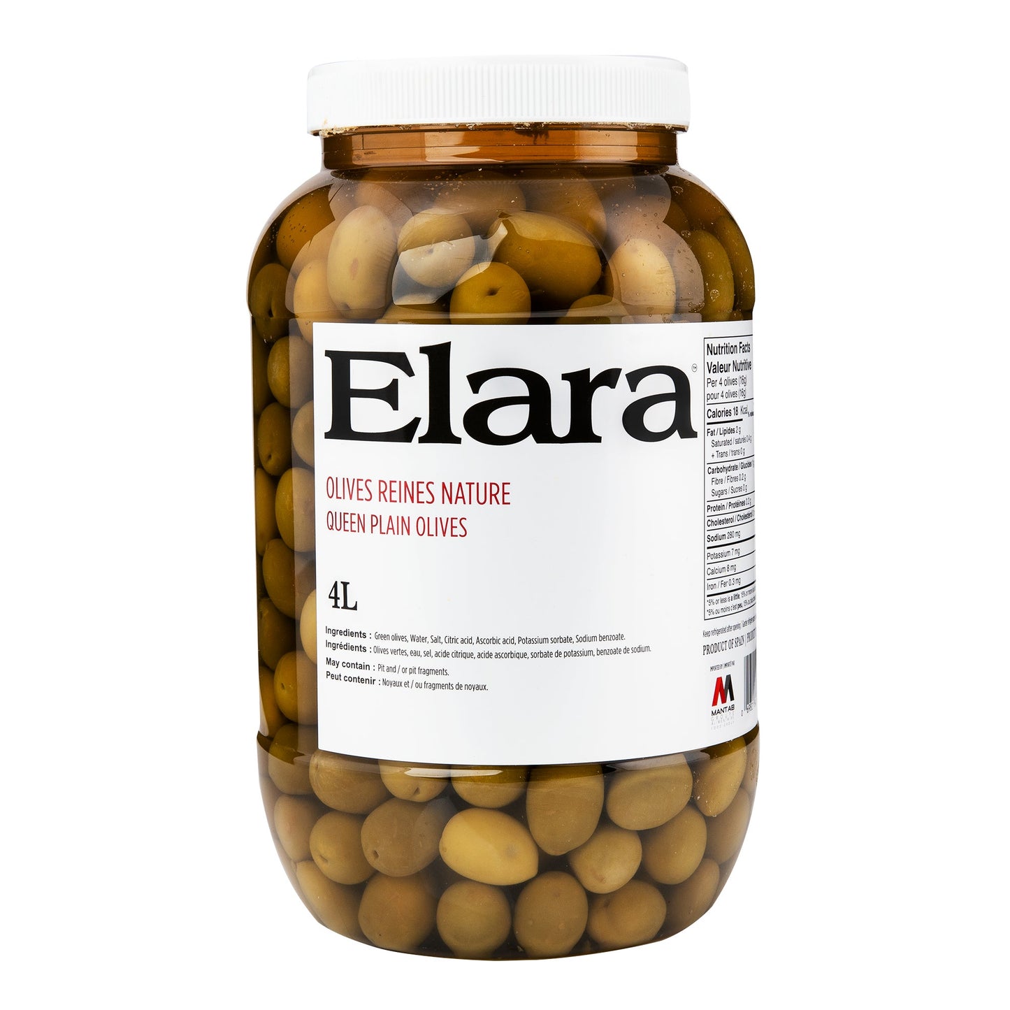 Elara Queen Plain Olives, 4 L - image 1