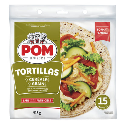 POM 9 Grain 10-in Whole Wheat Tortillas, pack of 15 - image 1