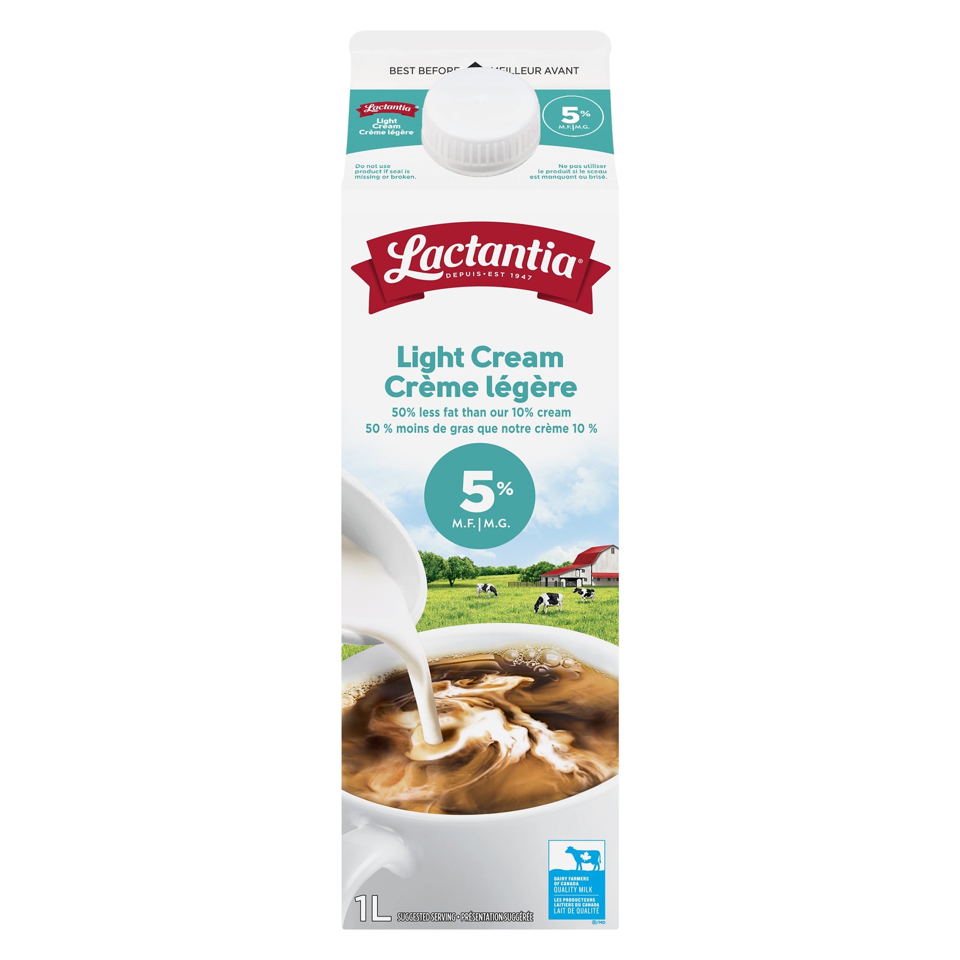 Lactantia Light Cream 5%, 1L - image 1