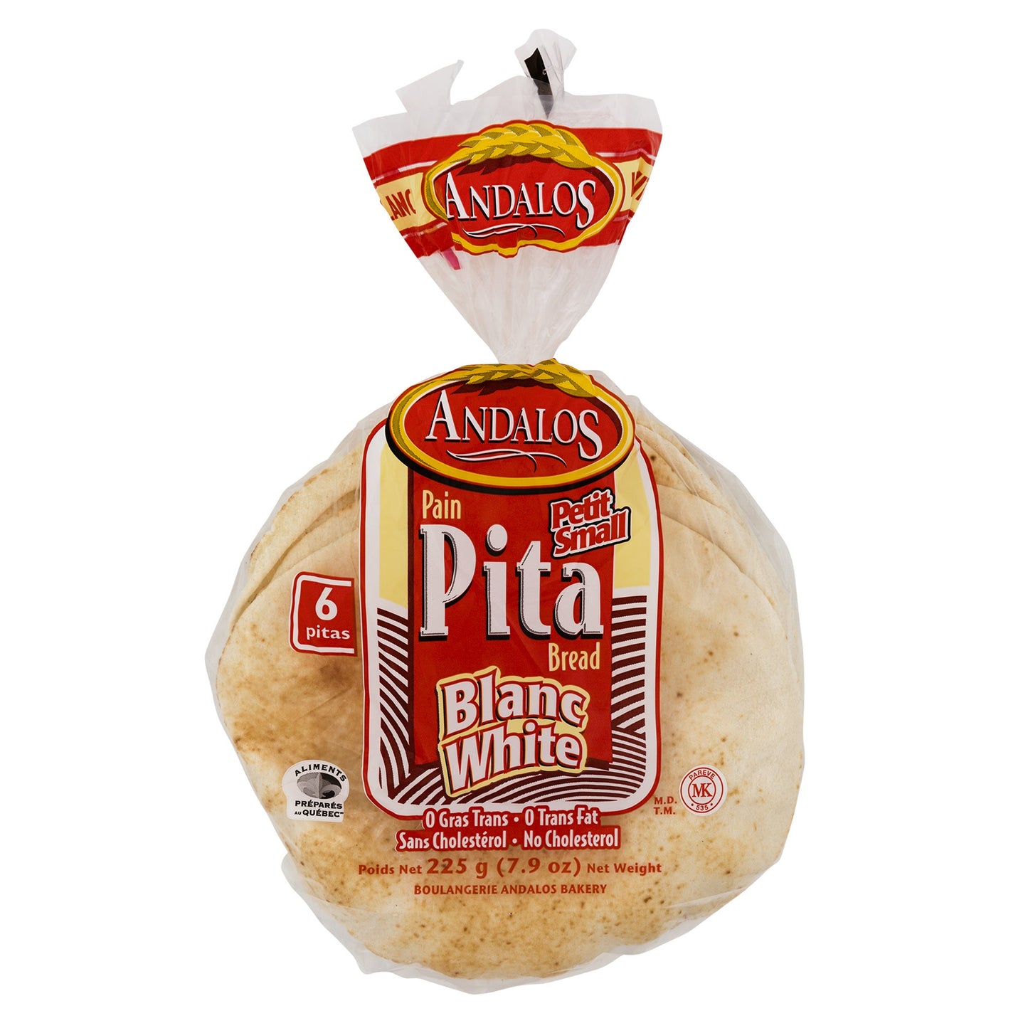 Andalos White Pita Bread, 5 × 225 g - image 1