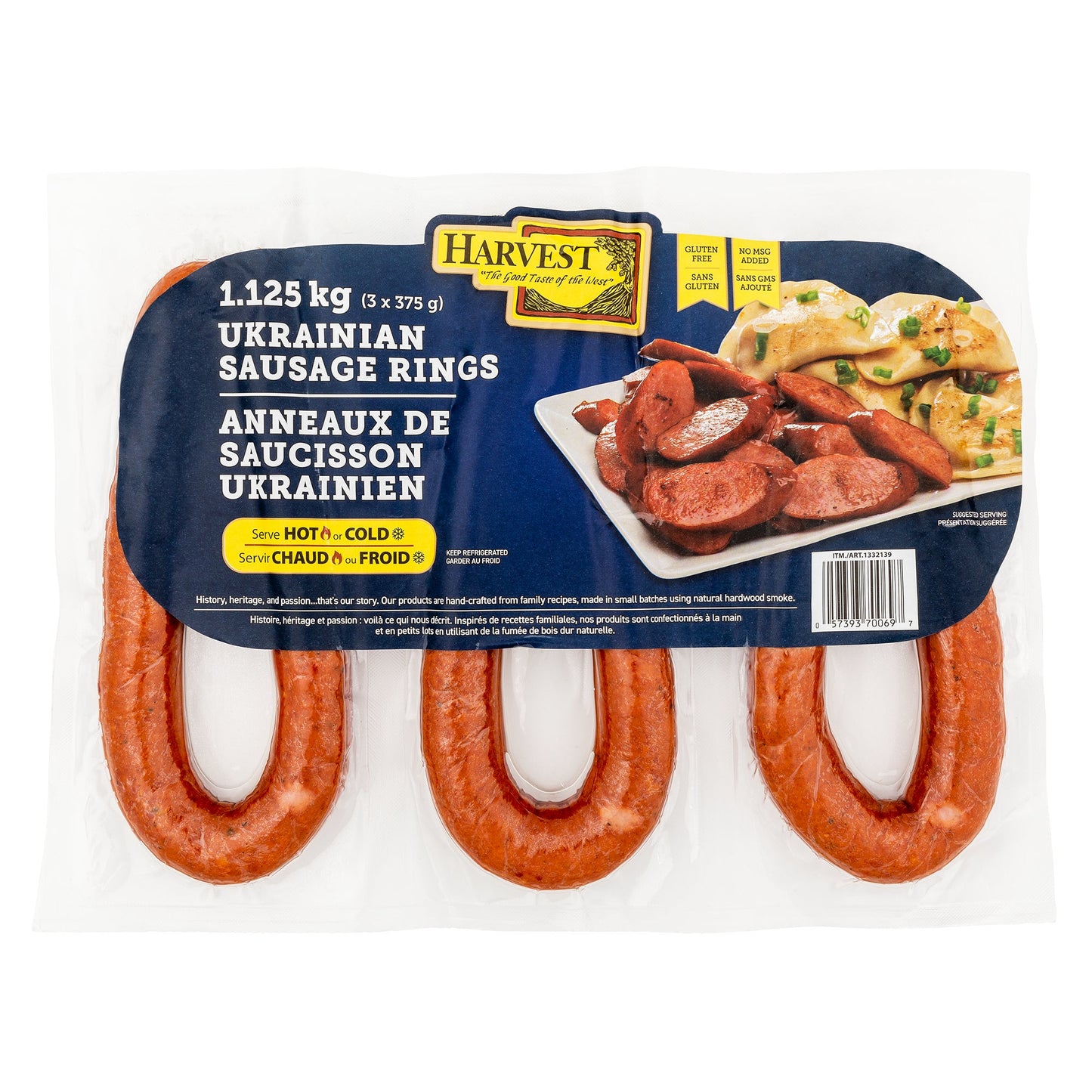 Harvest Ukrainian Sausage Rings, 3 x 375 g - image 1