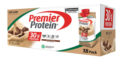 Premier Protein High-protein Café Latte Shake, 18 × 325 mL - image 1